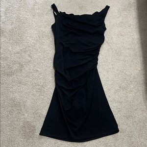White House Black Market Black Ruched Dress